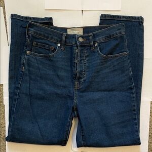 Everlane High Rise Slim Straight Ankle Jeans